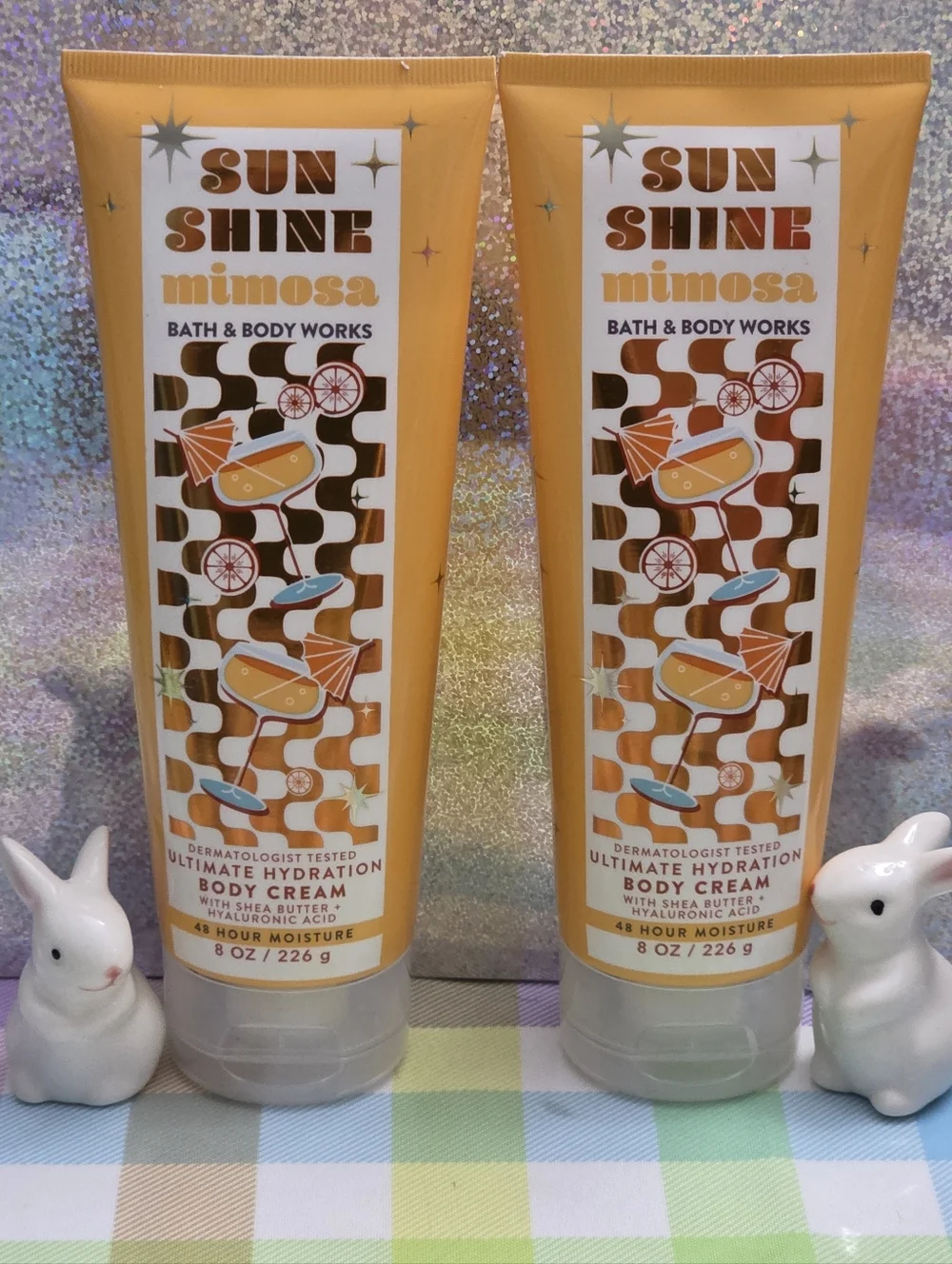 Bath & Body Works Sun Shine Mimosa Ultimate Hydration Body Cream Set of 2 NEW